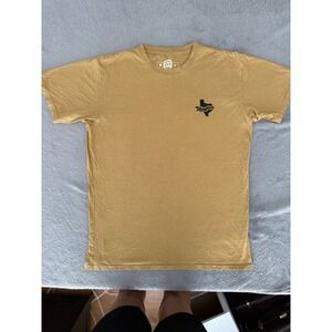 The Duck Company Texas Liberty Tacos Austin Graphic T-Shirt Mens L Mustard Gold